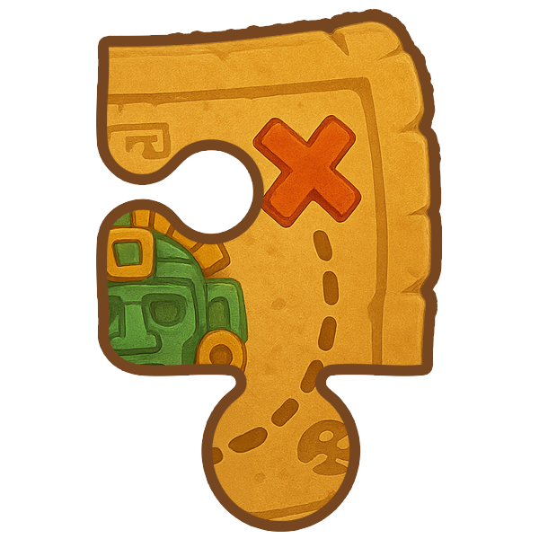 Medal map-piece logo